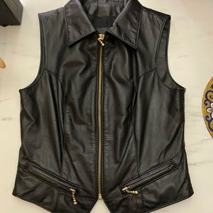 The leather ranch black vest